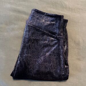 Spanx Velvet Shimmering Black Leggings